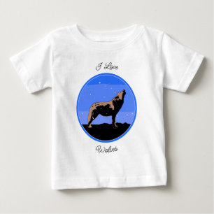 Howling Wolf im Winter - Original Wildlife Art Baby T-shirt