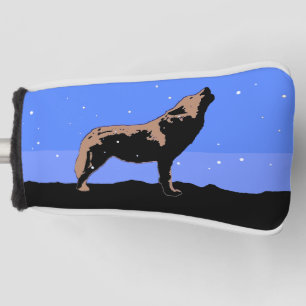 Howling Wolf im Winter - Original Wildlife Art Golf Headcover