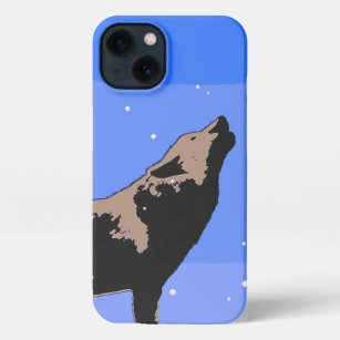 Howling Wolf im Winter - Original Wildlife Art iPhone 13 Hülle
