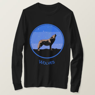 Howling Wolf im Winter - Original Wildlife Art T-Shirt