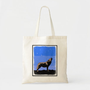 Howling Wolf im Winter - Original Wildlife Art Tragetasche