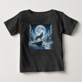 Howling Wolf In Winter Baby T-shirt