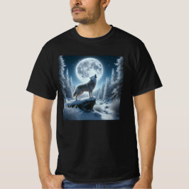 Howling Wolf In Winter T-Shirt