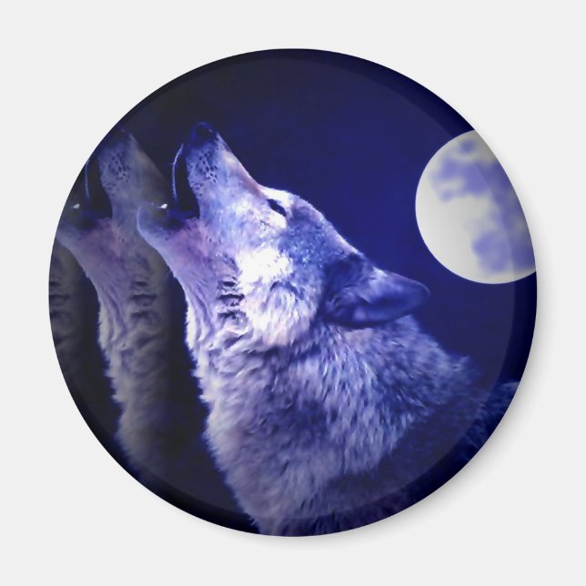 Howling Wolf Magnet (Vorne)