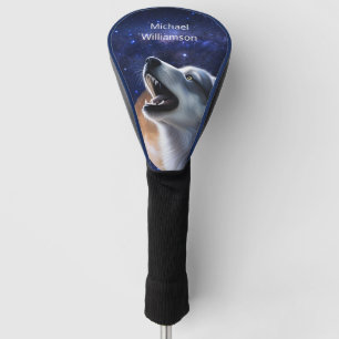 Howling Wolf Monogram Golf Headcover