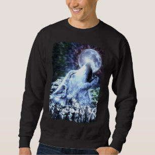 Howling Wolf Moon Wolves Winter Sweatshirt