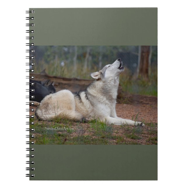 Howling Wolf Notebook Notizblock (Vorderseite)
