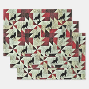 Howling Wolf Quilt Geschenkpapier Set