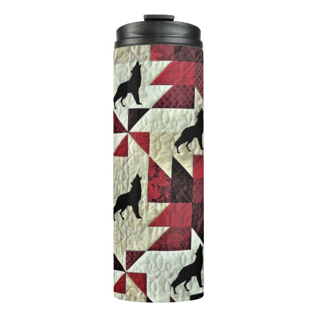 Howling Wolf Quilt Thermosbecher (Vorderseite)