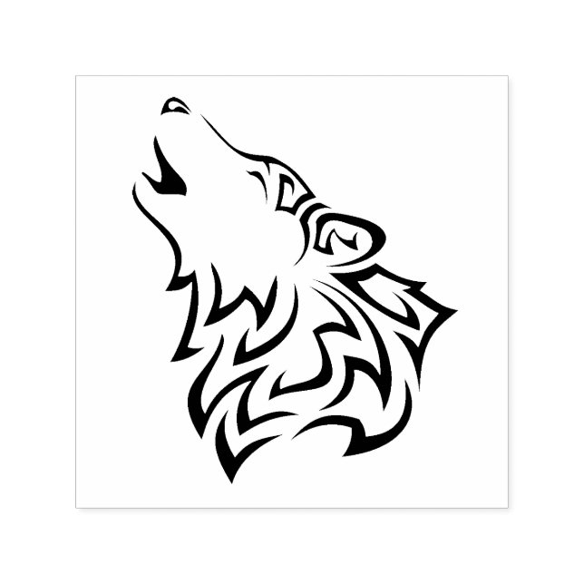 Howling Wolf Tribal Permastempel (Design)