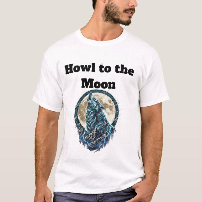 Howling Wolf Under the Full Moon | Wild Spirit T-S T-Shirt (Vorderseite)