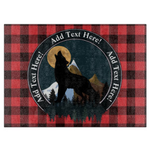 Howling Wolf Vollmond Schneidebrett