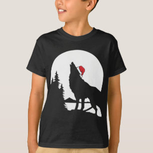 Howling Wolf Weihnachtsmannmütze Weihnachten Pajam T-Shirt