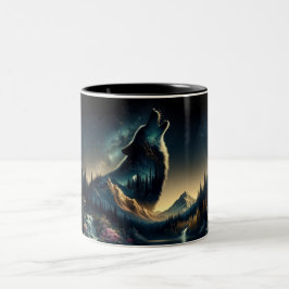 Howling Wolf Zweifarbige Tasse