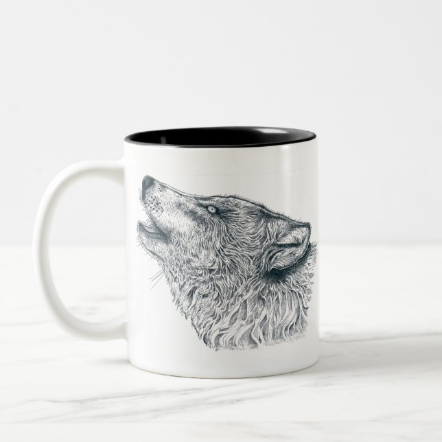 Howling Wolf Zweifarbige Tasse (Links)