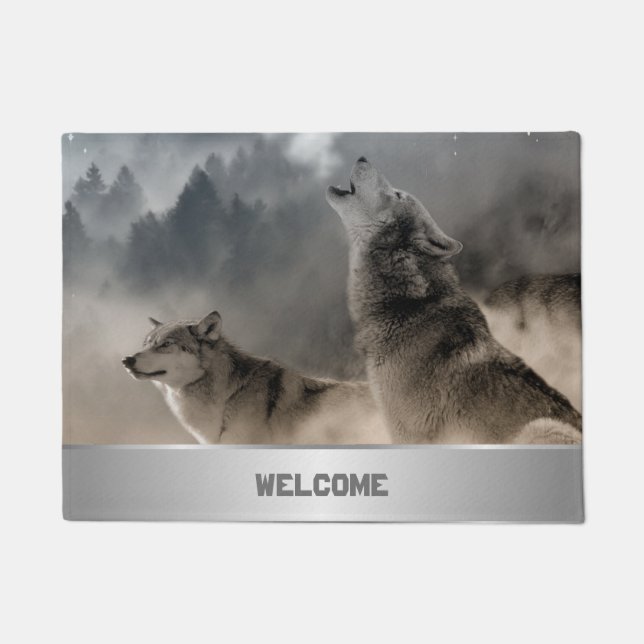Howling Wolves Fußmatte (Vorderseite)