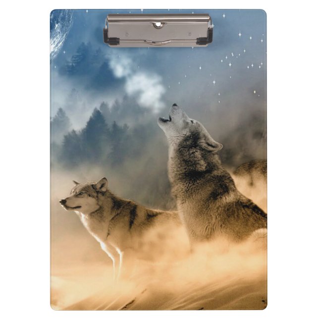 Howling Wolves Klemmbrett (Vorderseite)