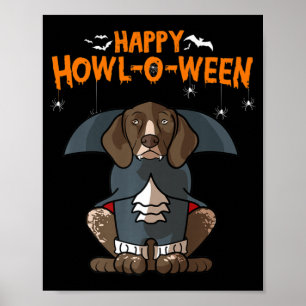 Howloween German Shorthaired Pointer Doween Hallow Poster