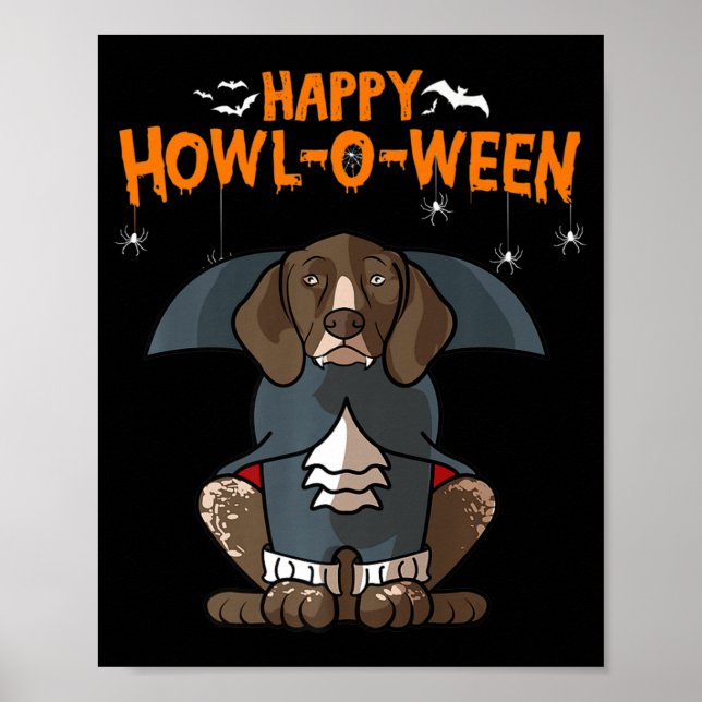 Howloween German Shorthaired Pointer Doween Hallow Poster (Vorne)