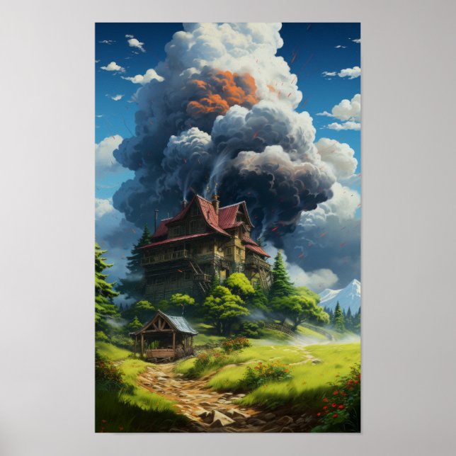 Howl's Moving Castle Wallpaper - 4K Realistisch ho Poster (Vorne)