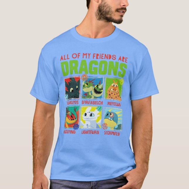 Howorain Your Dragon 3 Hidden World Dragon Friends T-Shirt (Vorderseite)