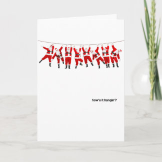 How's it Hangin' Santas Feiertagskarte