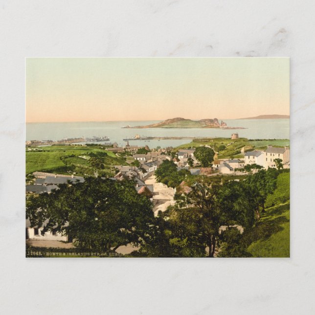 Howth und Ireland's Eye Postkarte (Vorderseite)