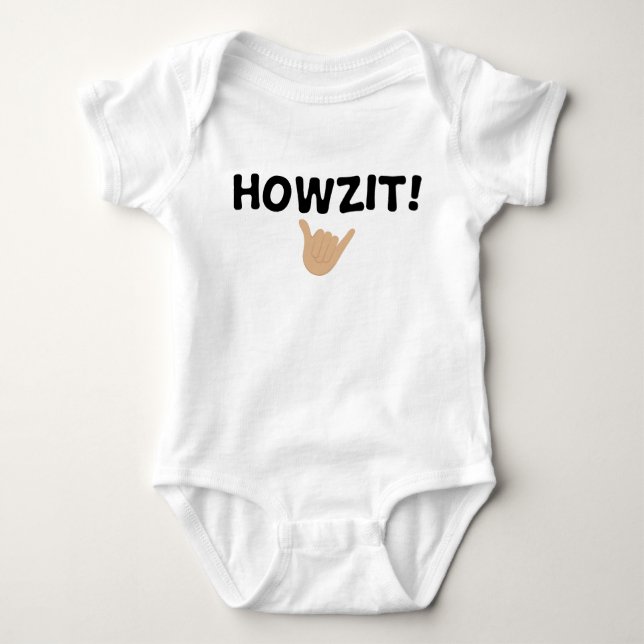 Howzit Baby Strampler (Vorderseite)