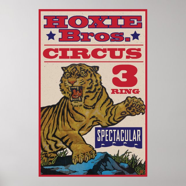 Hoxie Bros. Zirkus Poster (Vorne)
