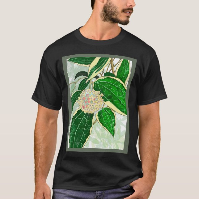 Hoya macrophylla _Variegata_ Pflanze Art T-Shi T-Shirt (Vorderseite)