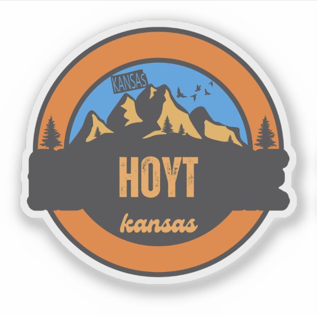 Hoyt, Kansas Aufkleber (Vorderseite)