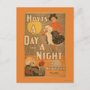 Hoyts A day and a night in New York City Theaterst Postkarte