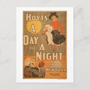Hoyts A day and a night in New York City Theaterst Postkarte