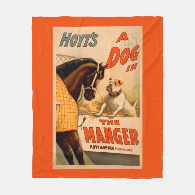 Hoyts a-Hund im Krippen-Theater-Plakat Fleecedecke (Vorderseite)