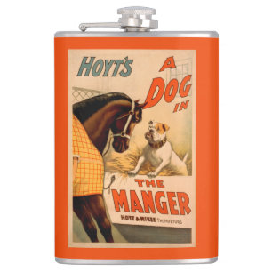 Hoyts Ein Hund in der Futterkrippe Theaterplakat Flachmann