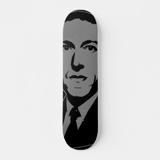 HP Lovecraft cthulhu Portrait Skate Skateboard (Vorne)