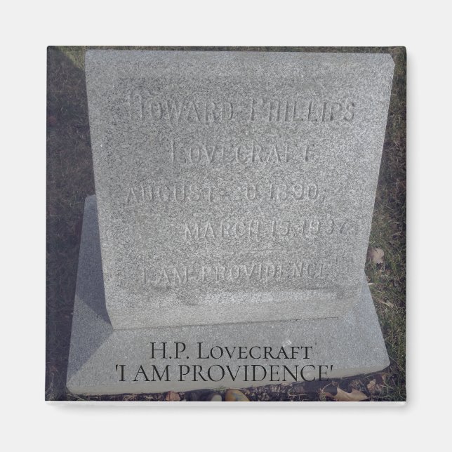 HP Lovecraft Grave - I Am Providence Magnet (Vorne)
