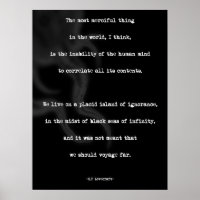 HP Lovecraft Minimalistisches Zitatposter