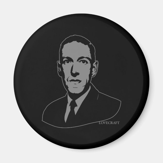 HP Lovecraft Portrait Magnet (Vorne)