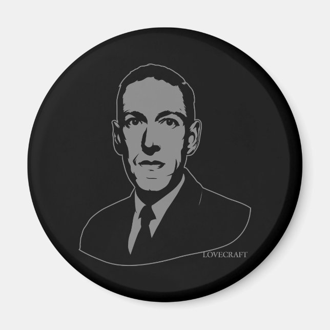 HP Lovecraft Portrait Magnet (Vorne)