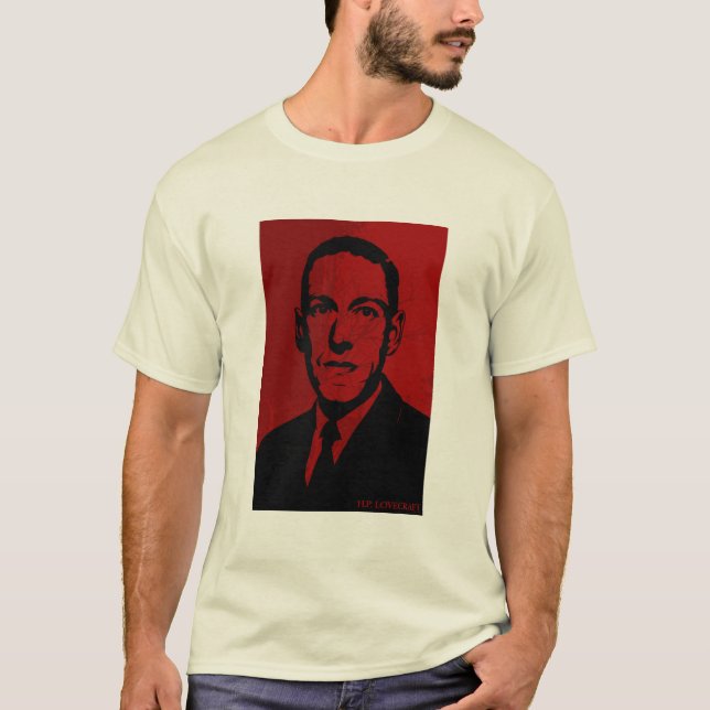 HP Lovecraft - Rot T-Shirt (Vorderseite)