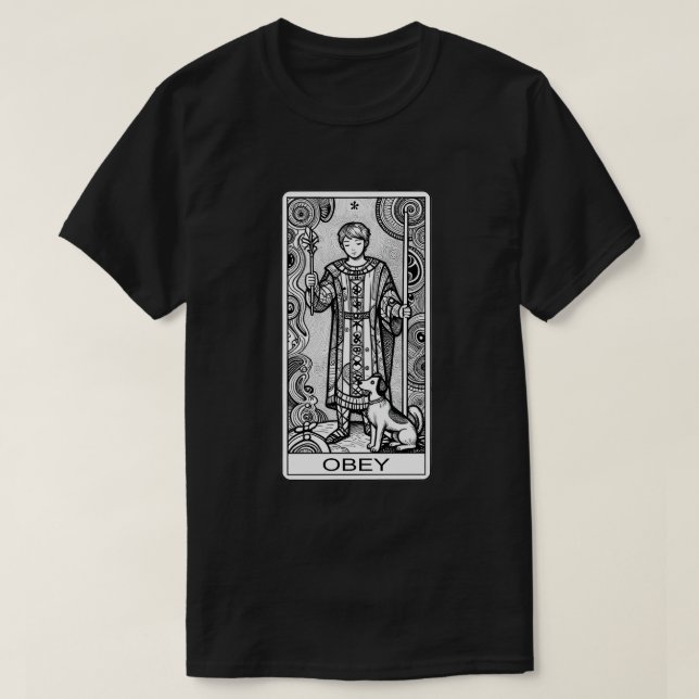 HP Lovecraft Style THE FOOL TAROT CARD TEE  (Design vorne)