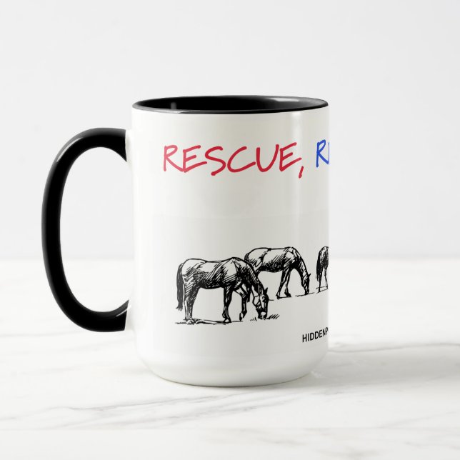 HPF Rescue, Rehab, Rehome Color Lined Coffee Tasse (Links)