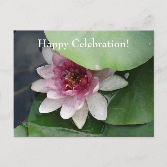 Hppy Celebration Custom Occasions Floral Postcard Postkarte (Vorderseite)