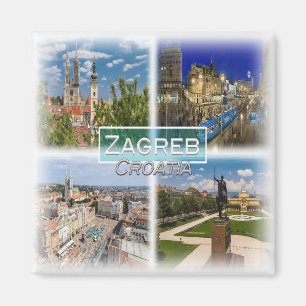HR0038 Europa, Kroatien, Zagreb, Kühlschrank Magnet