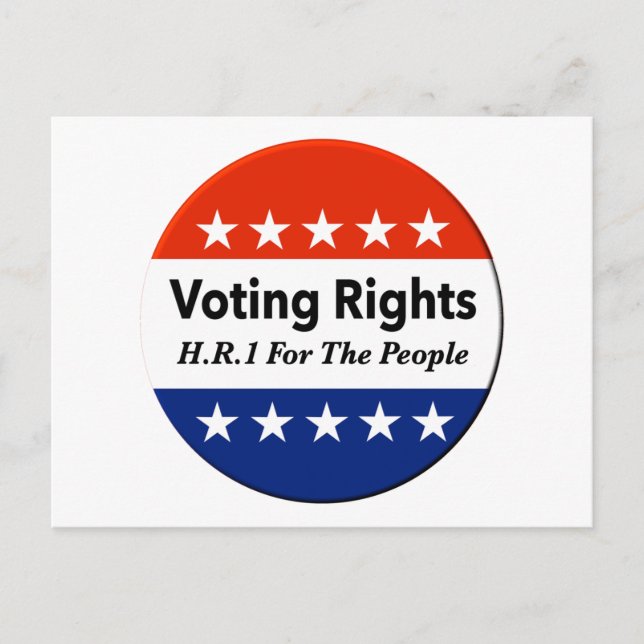 HR1 Stimmrecht für das Volk Gesetz Postkarte (Vorderseite)