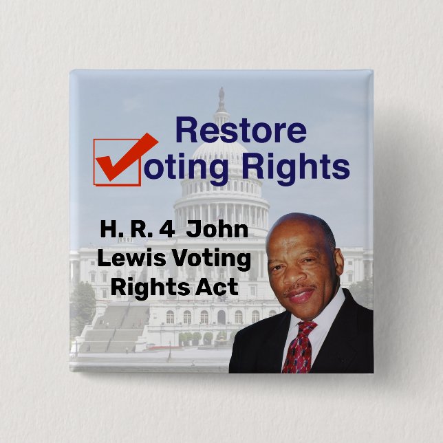 HR4 John Lewis Voting Rights Act Button (Vorderseite)