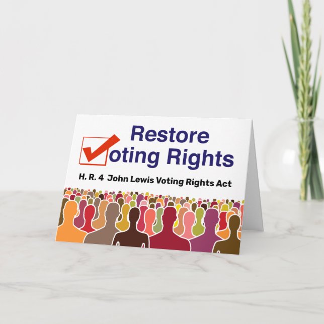 HR4 John Lewis Voting Rights Act Karte (Vorderseite)