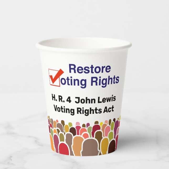 HR4 John Lewis Voting Rights Act Pappbecher (Vorderseite)