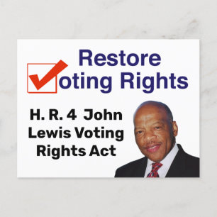 HR4 John Lewis Voting Rights Act Postcard Postkarte